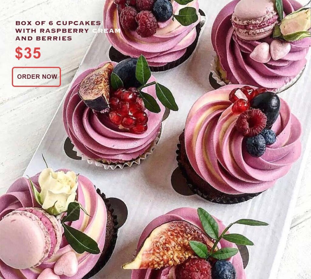 Cupcakes with Raspberry